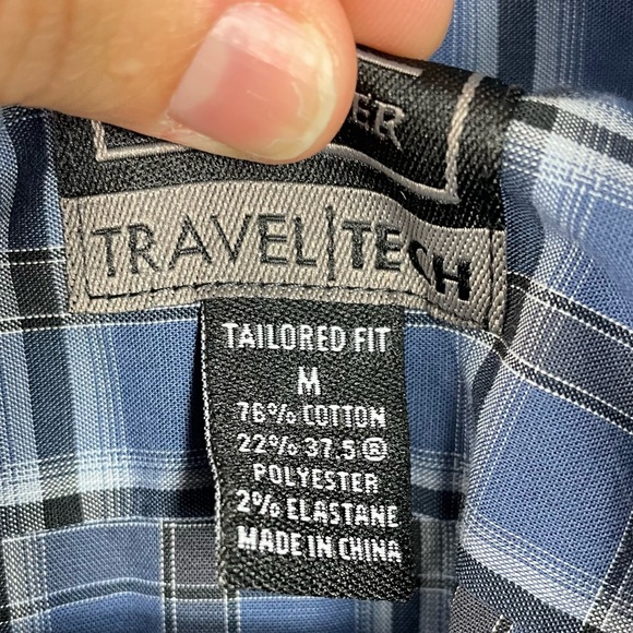 Jos A Banks || Travel Tech Plaid Button Down Size M - Picture 3 of 7